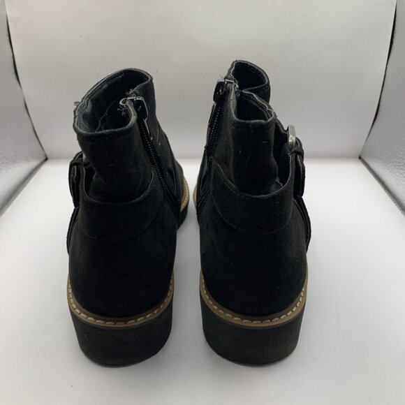 Naturalizer Aster Black Faux Suede Wedge Ankle Boots size 7M E4 - Picture 4 of 9